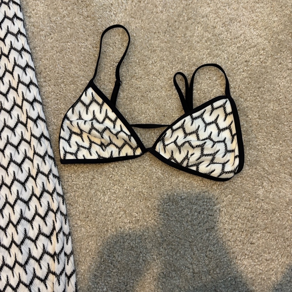 ASOS Black and White Bikini Top